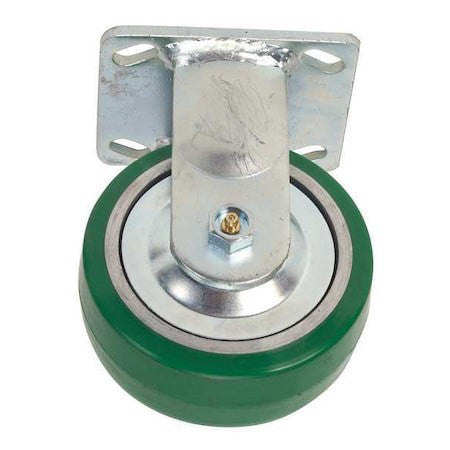Zoro Select 1Ulp3 Rigid Plate Castr,Poly,6 In.,1200 Lb,Grn