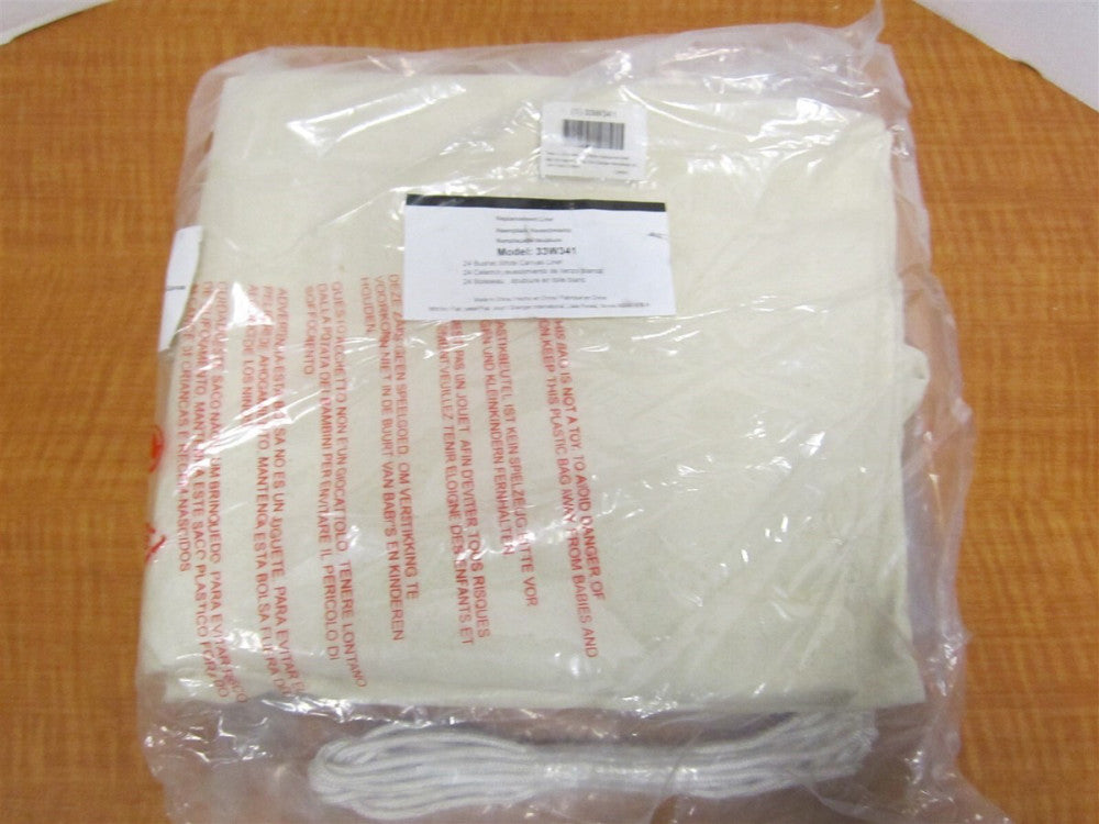 White Canvas 54" x 34" x 30" Replacement Liner, 24 Bushel Capacity NEW
