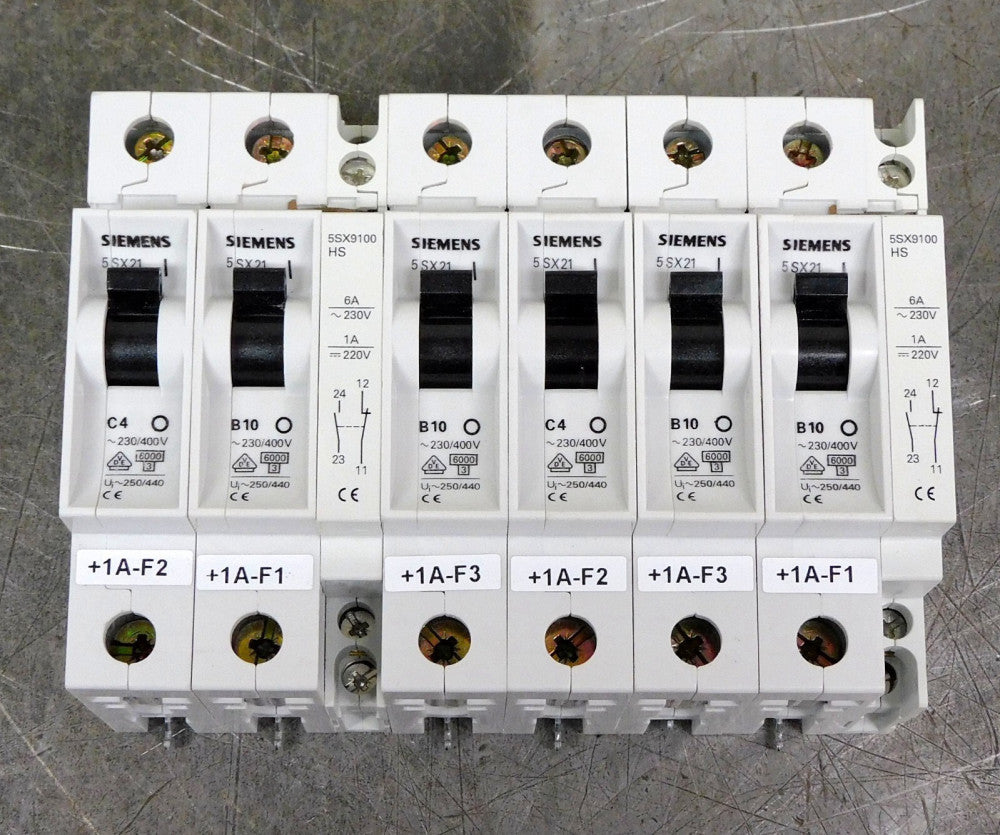 Siemens 5SX21 1 Pole Circuit Breaker 230/400V Lot of Six (6)
