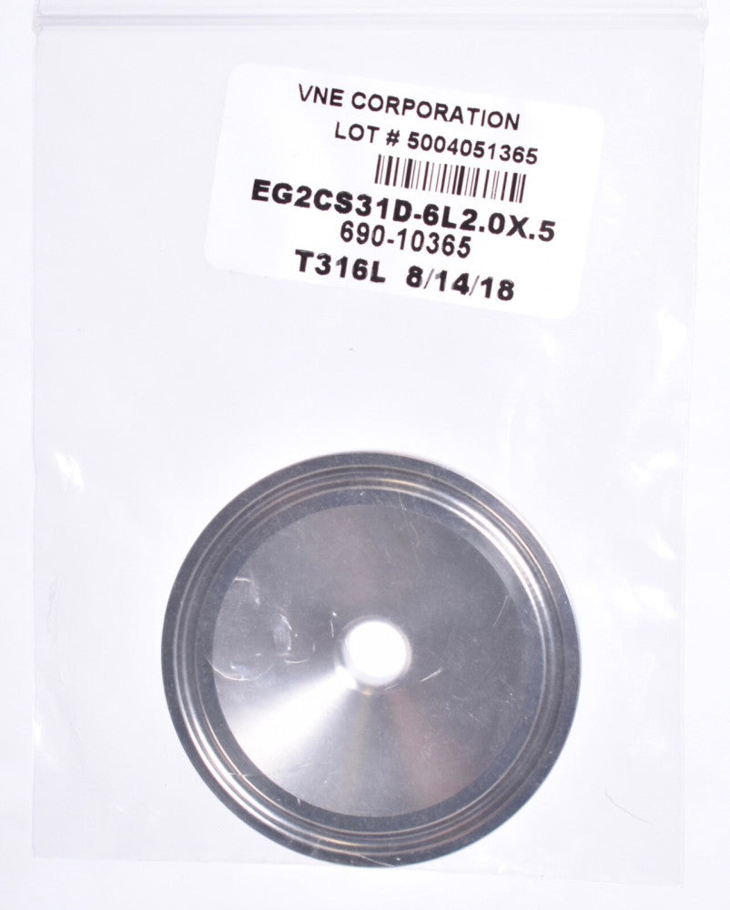 VNE 2" X .5" Short Clamp Reducer Sanitary 316L SS  EG2CS31D-6L2.0X.5