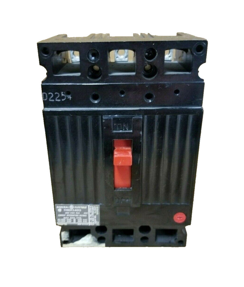 GE 15 AMP CIRCUIT BREAKER 480 VAC 3 POLE  THED134015