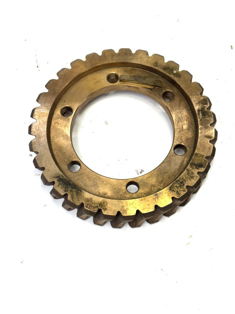 WORM WHEEL GEAR TEETH 31 8-1/8" OVERALL DIAMETER 4-1/4" BORE 1/2" THROUGH BORE