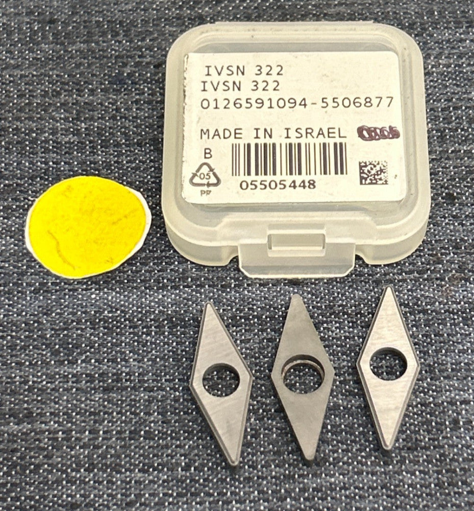 SOLID CARBIDE RIGHT HAND CUT SHIM   IVSN 322   1/8" THICK  LOT OF 3