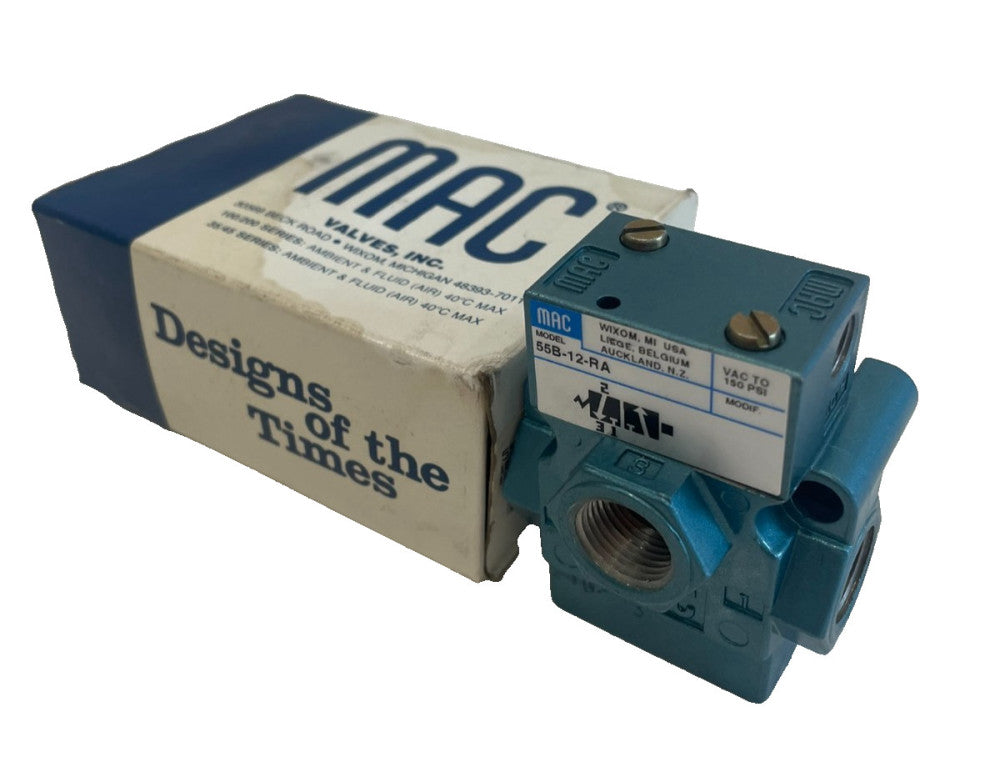 NEW MAC 55B-12-RA SOLENOID VALVE 55B12RA