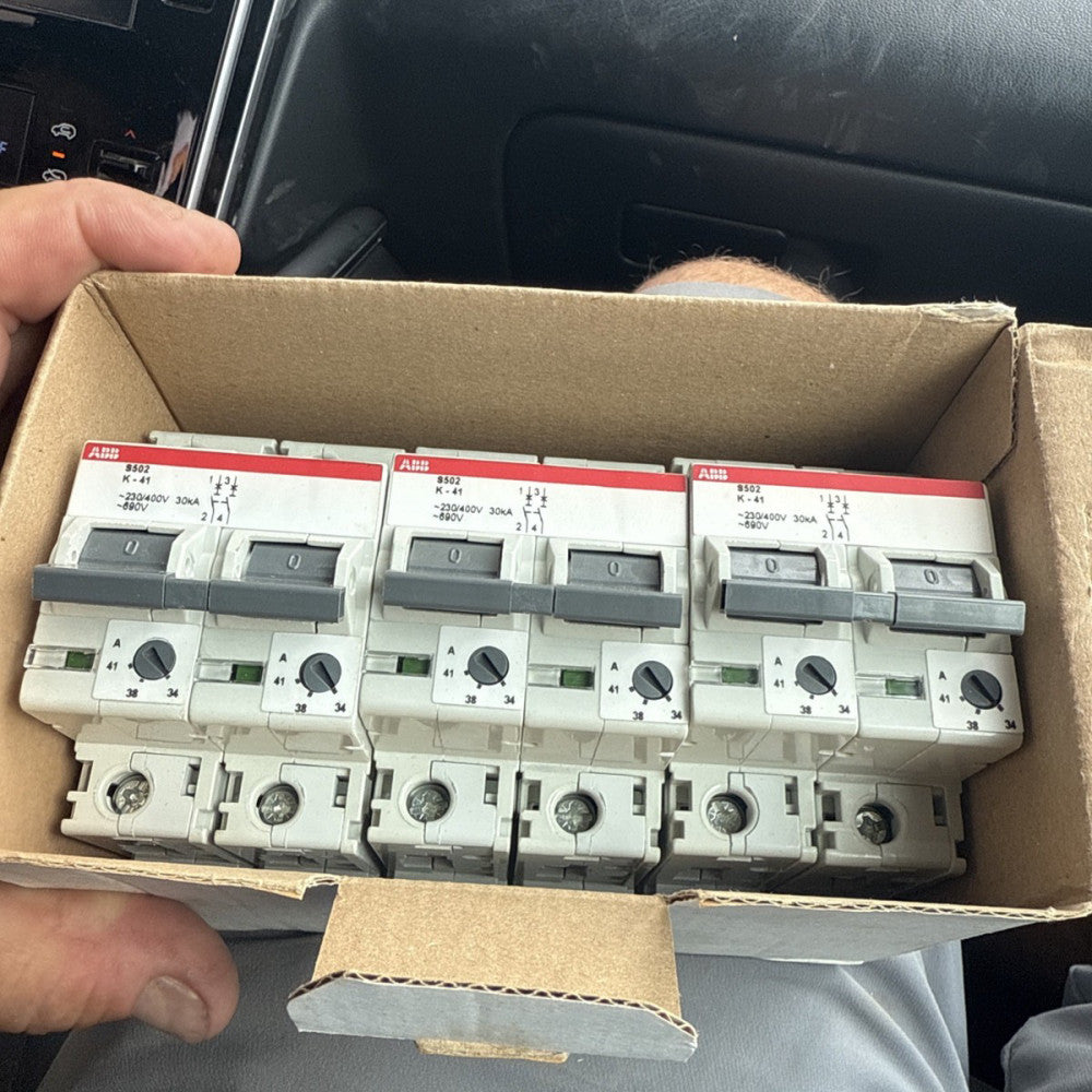 Lot Of 3 New ABB ASEA BROWN BOVERI Circuit Breakers S502-K41 S502K41 New In Box