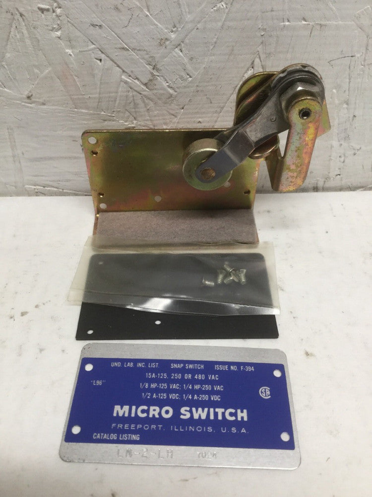 Honeywell Micro Switch Arm L96 LN-2-LH Arm, Plate & Screws Only