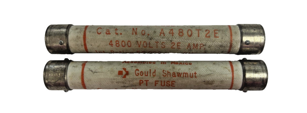 MERSEN SHAWMUT A480T2E PT FUSE 2 AMP, 4800 VAC, 50K SYMMETRICAL AIC RATING (2)