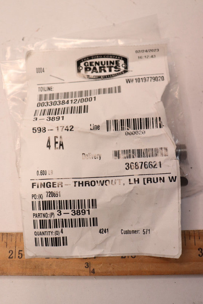 (4-Pk) L/H Finger Throwout 3-3891
