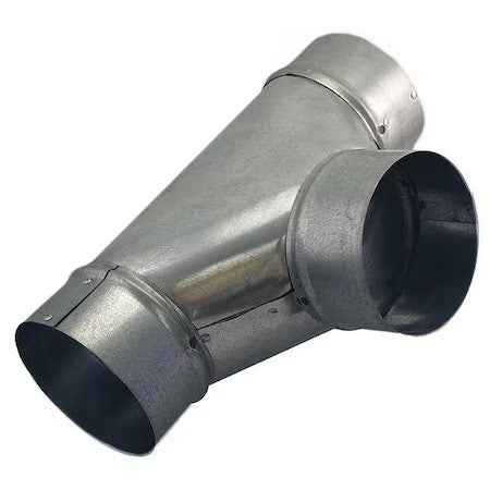 Greenseam Grftj10ga24 Round Duct Tee, 10 In Duct Dia, Galvanized Steel, 24 Ga