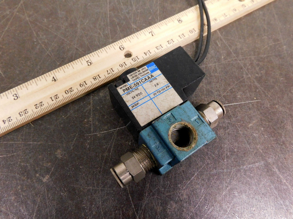 Mac Valve PME-591CAA  1/4" in Npt Ports Solenoid Valve 24 VDC