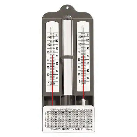 Taylor 5525J1 Mason Hygrometer,Range 0/120 F