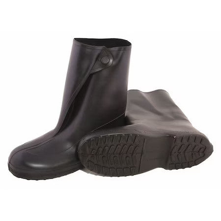 Tingley 1400 Overboots, Plain Toe, Natural Rubber, 10 In Height, Snap Tab