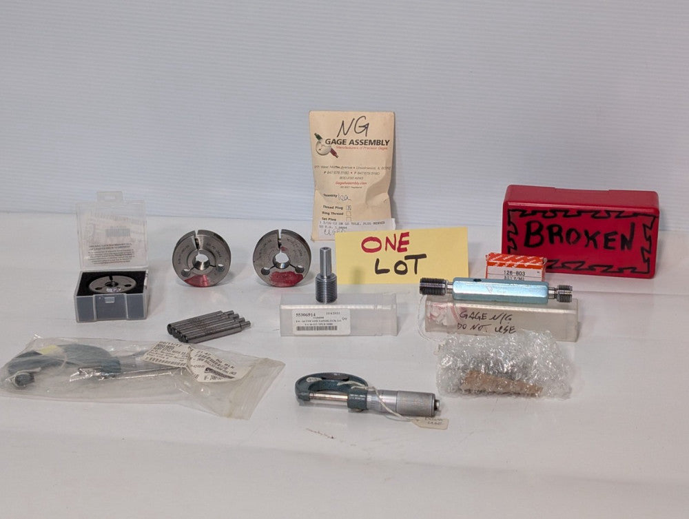 Lot of Mixed CNC Accessories - Starrett, Mitutoyo, Vermont Gage & MORE FOR PARTS