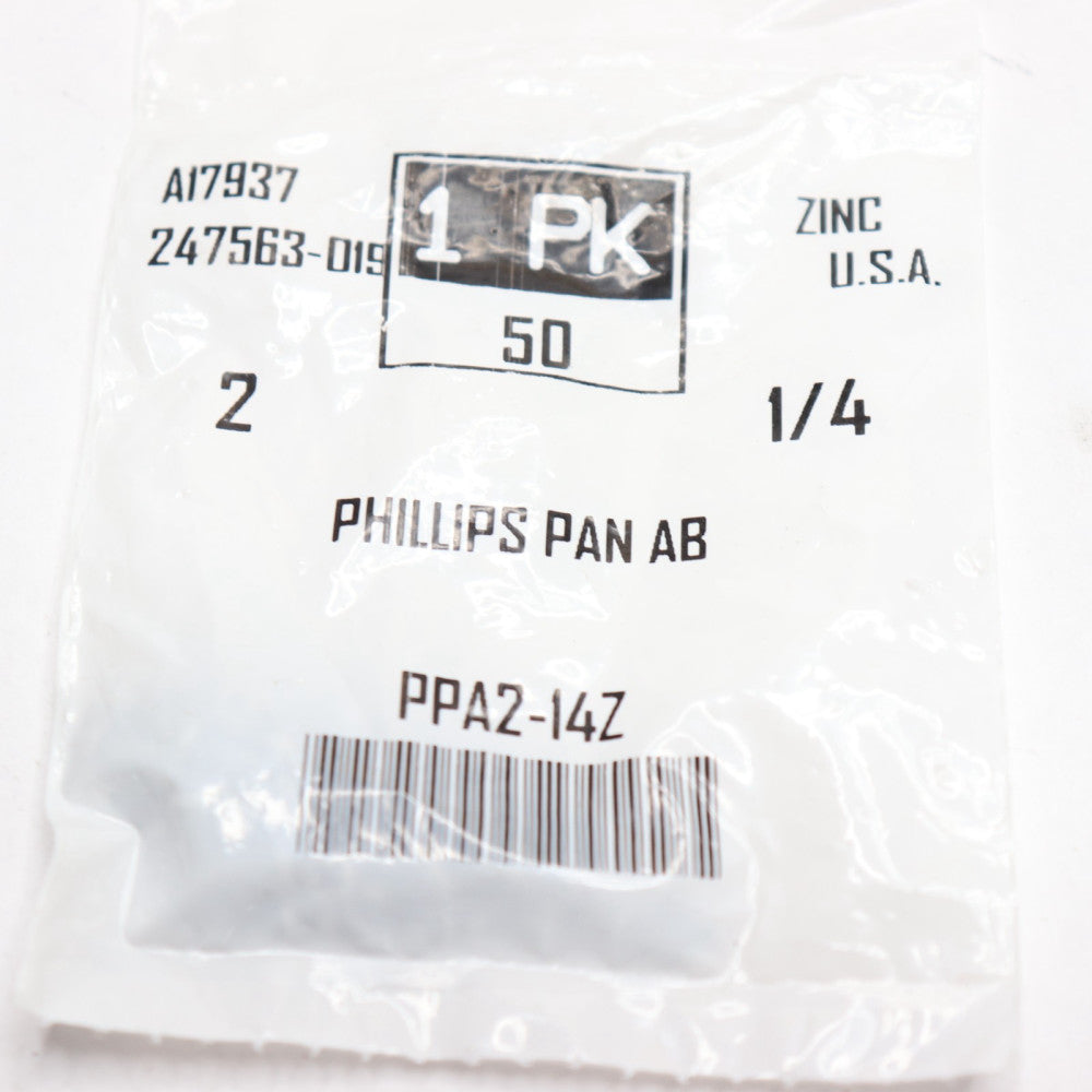 (50-Pk) Phillips Pan AB Screws 1/4" 247563-019