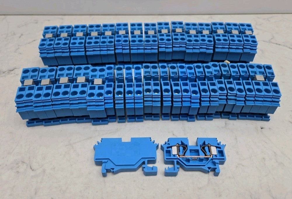 60 Pack Wago 282 VDE-0611 Terminal Block 750V 6mm Blue 24-10 Awg Used