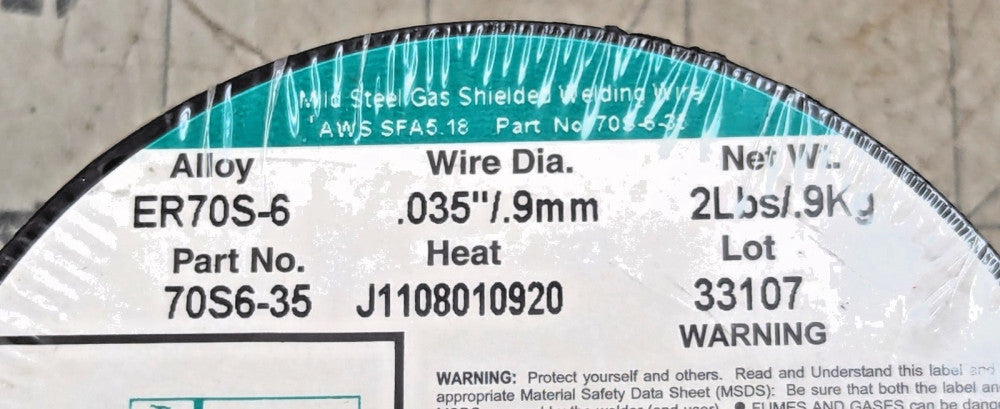 2 Pounds  ER70S-6 .035 MIG Mild Steel Welding Wire Spool GO WELD BROCO [Z4FL]