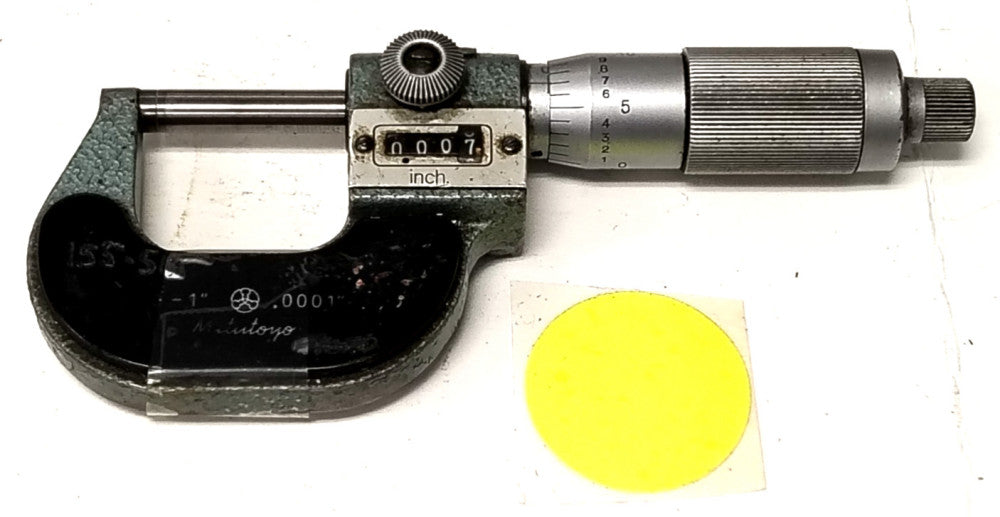 MITUTOYO 223-125 DISK OUTSIDE MICROMETER 0-1" RANGE .0001" GRADUATION STEEL