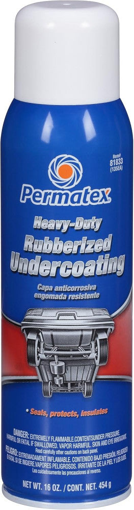 Permatex 81833-12PK Heavy Duty Rubberized Undercoating, 16 oz. Aerosol Can... 