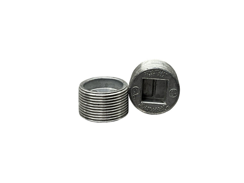 SET 2 Killark CUP-4, 1-1/4", Aluminum, Recessed, Close Up, Insert, Conduit Plug