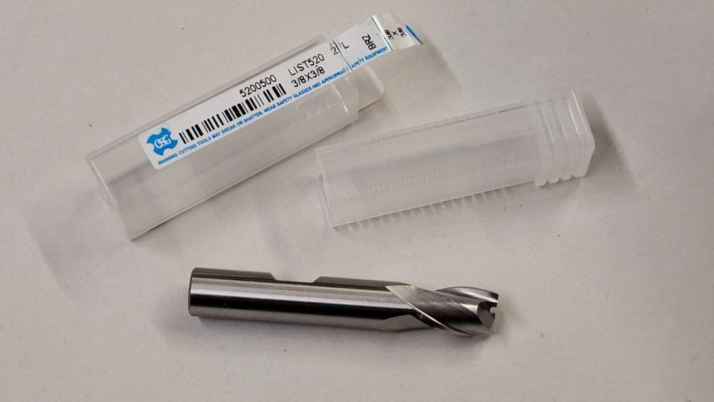 New OSG 3/8" Cobalt End Mill 2 Flute 3/8" Shank