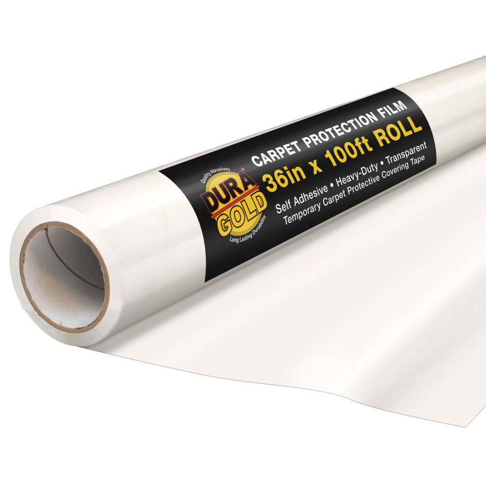 Carpet Protection Film, 36" x 100' Roll - Clear Self Adhesive, Floors & Surfaces