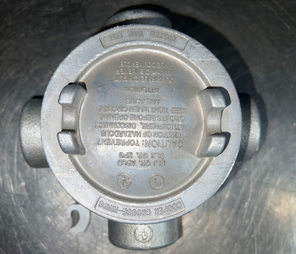 Crouse-Hinds 0105235 4 Way Conduit Outlet Box  1” EXPLOSIVE PROOF Nos Surplus