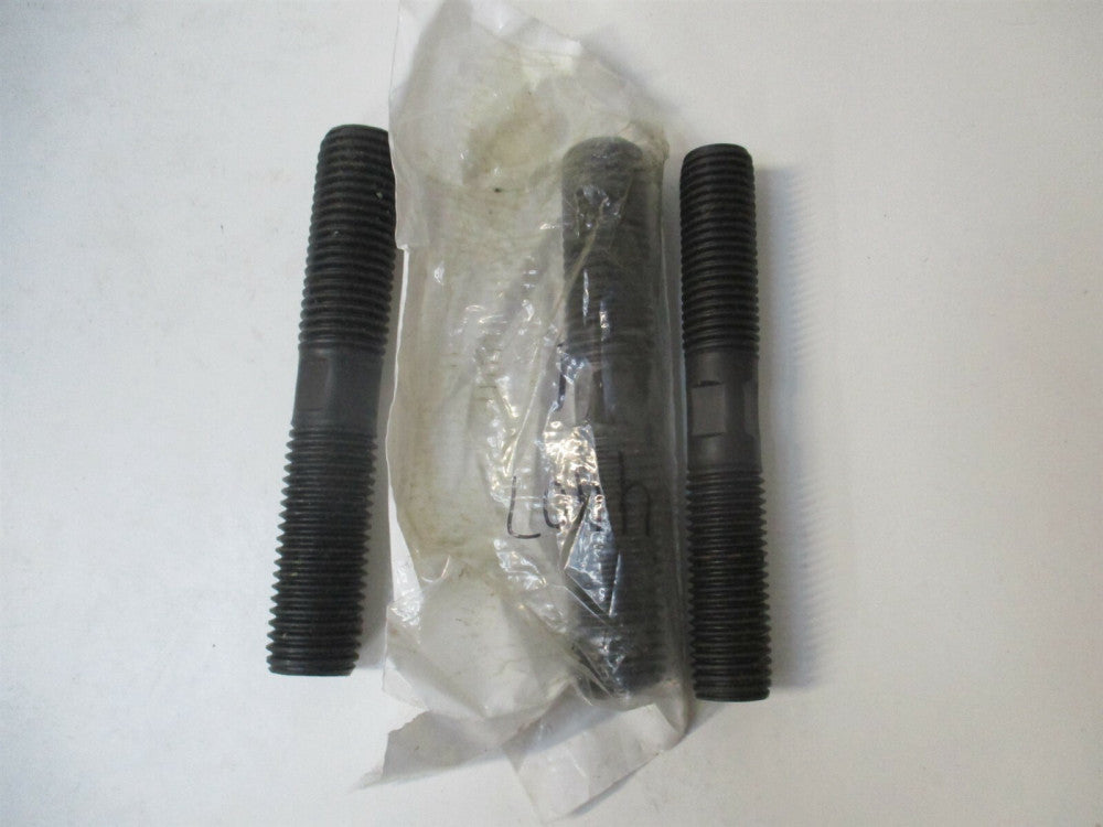 TE-CO (41107) 1-8 2-1/2" x 6" OAL Carbon Steel Double Threaded Stud - Lot of 3