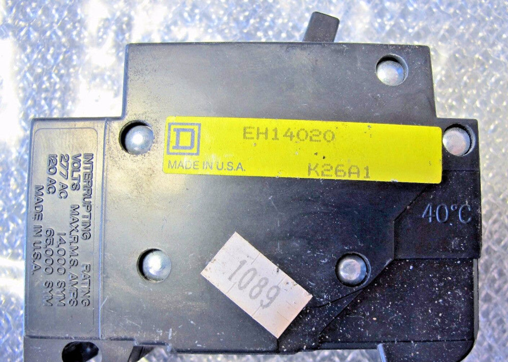 EH14020 Square D Circuit Breaker 20A 1 pole 480/277 Working Pull [C9S4]
