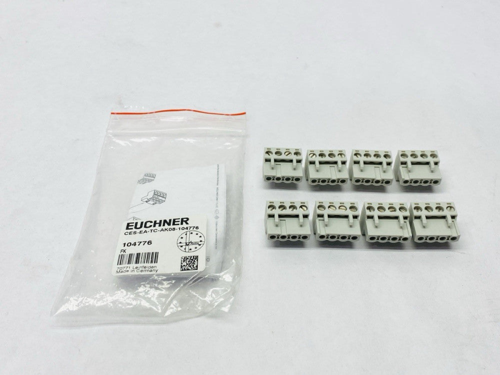 Euchner CES-EA-TC-AK08-104776 Plug In Screw Terminal Connector LOT OF 8