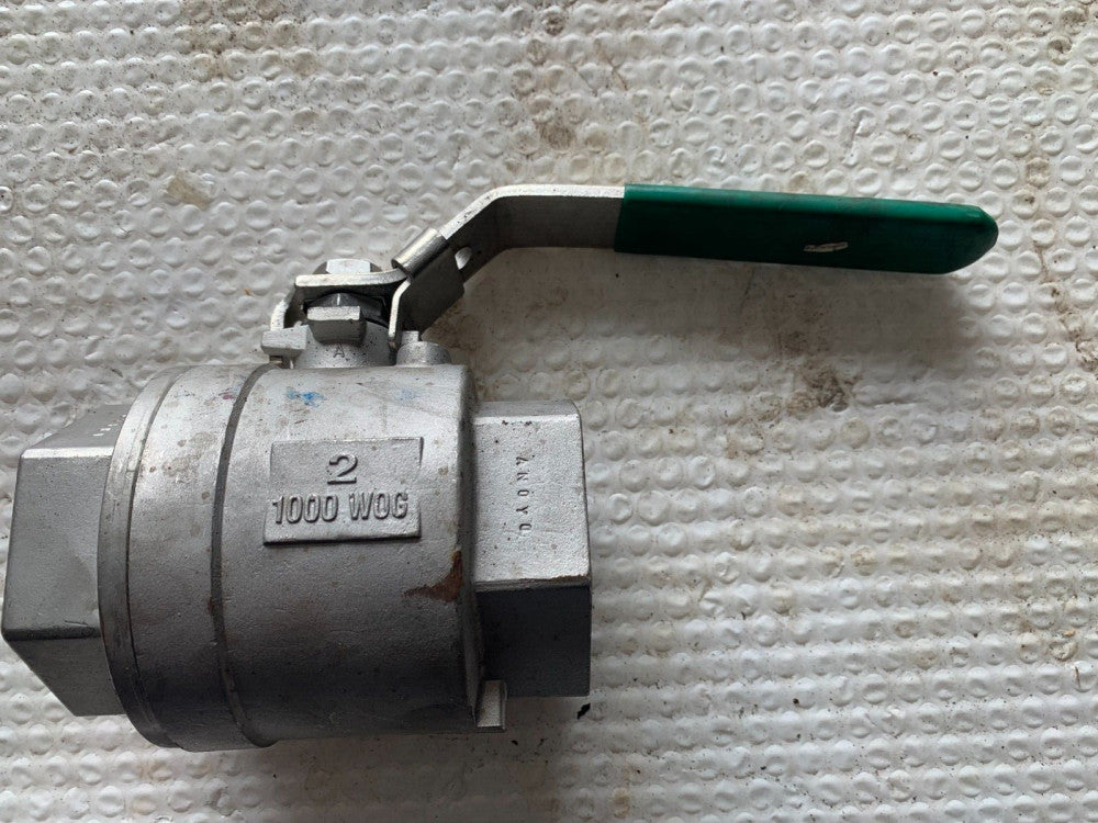 NEW Inline 2" 1000WOG CF8M stainless full port Ball Valve with threaded ends