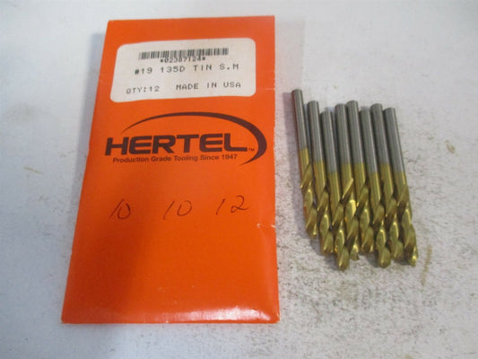 (2387363) #19 1-1/16" x 2-1/8" OAL 135° Spiral HSS Machine Drill Bit - Qty 8 