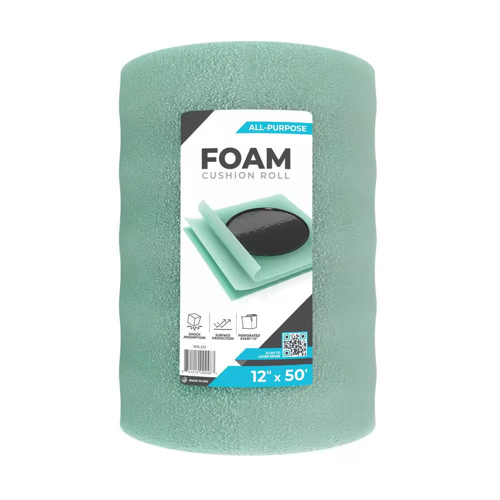 1/16 In. X 12 In. X 50 Ft. Foam Cushion Roll (2 Pack)