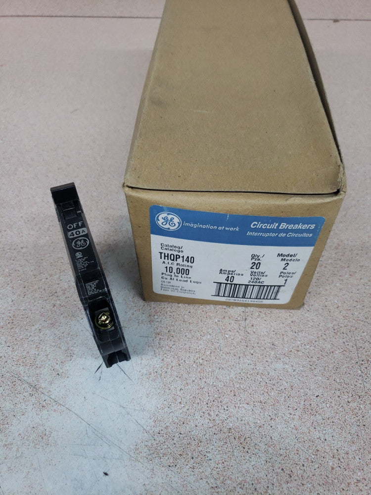 (1) New in Box! GE THQP140 40A Single-Pole Standard Trip Circuit Breaker