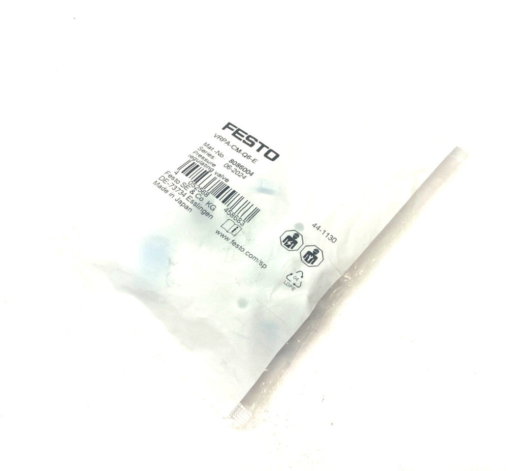 Festo VRPA-CM-Q6-E Pneumatic Pressure Regulator 1-8bar 8086004