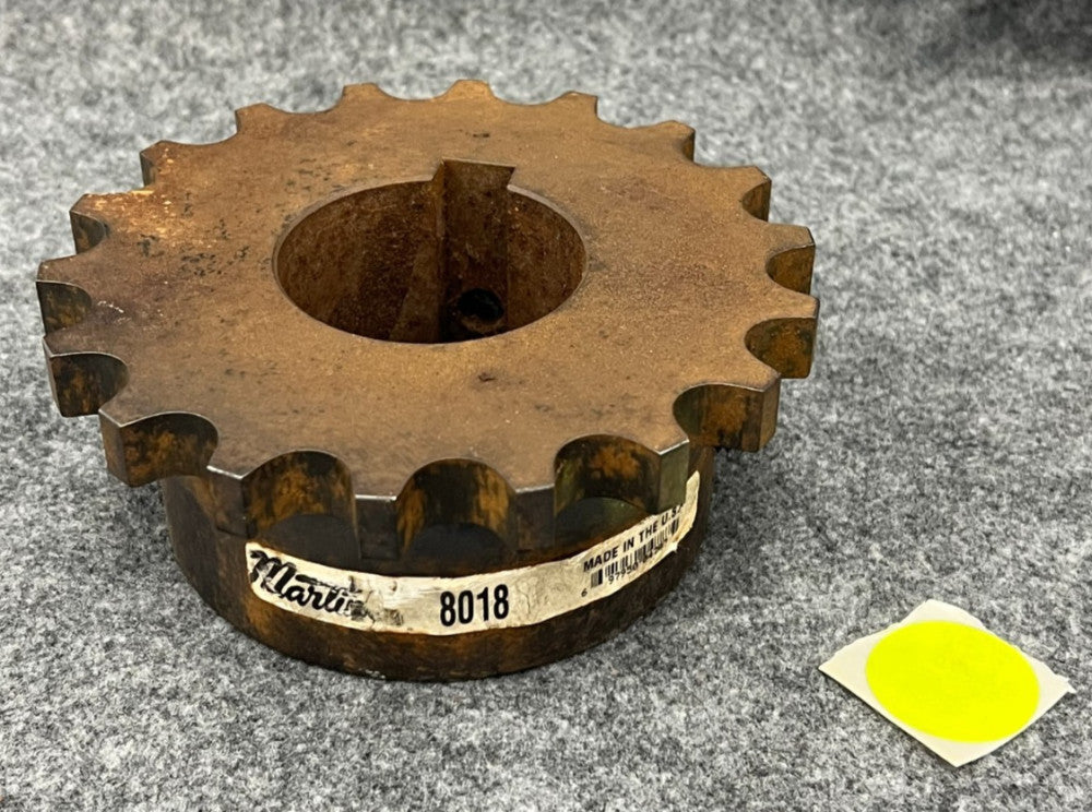 MARTIN 8018 SPROCKET & GEAR COUPLING STEEL 2" TO 3-1/8" CHAIN NUMBER 80