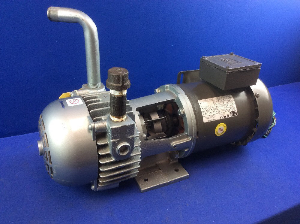 GAST 2067 VACUUM PUMP W/ WEG 3/4HP MOTOR DRIVE 3PH 208-230/480V 60Hz