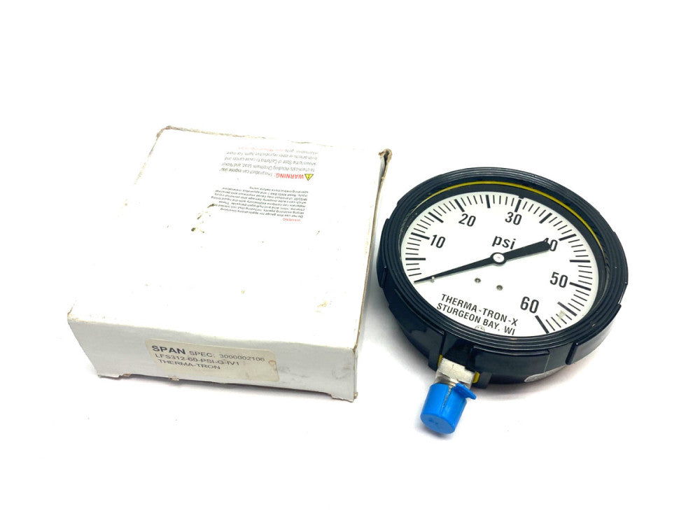 Therma Tron X LFS312-60-PSI-G-IV1 SPAN Pressure Gauge 0-60psi 3.5" Dia