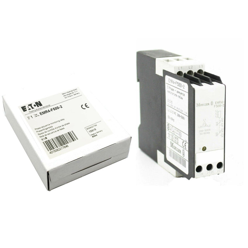 New In Box EATON MOELLER EMR4-F500-2 Phase Sequence Monitoring Relay