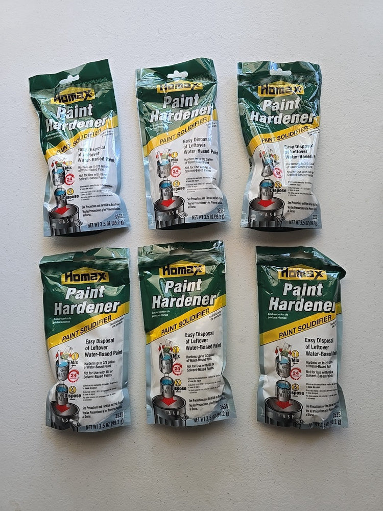 Homax 6-Pack Paint Hardener, Fast Acting Paint Solidifier, #3535, 3.5oz Each