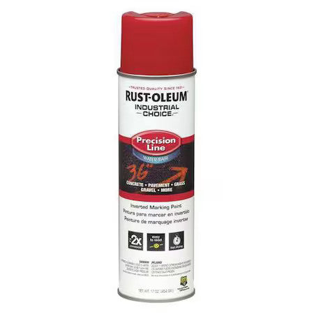 Rust-Oleum 203038 Precision Line Marking Paint, 20 Oz, Safety Red, Water -Based