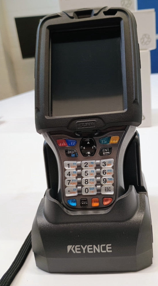 Keyence BT-W155GA Handheld Mobile PC with Barcode Reader with Charging Cradle.