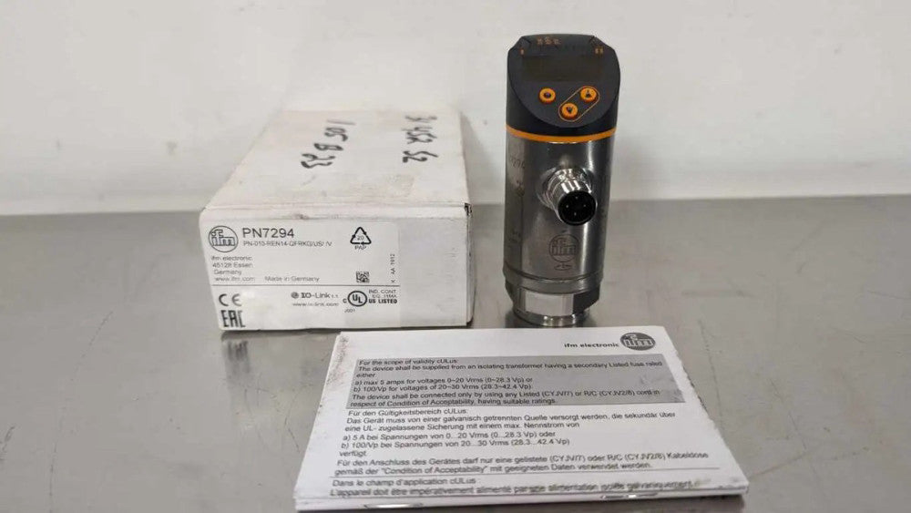 IFM Efector PN7294 Pressure Sensor with Display PN-010-REN14-QFRKG/US/ /V