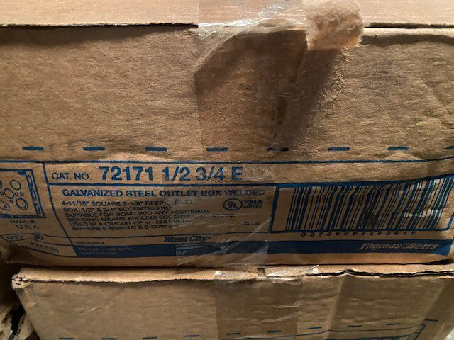 (20 PACK) Thomas & Betts 72171 1/2 3/4 E Galvanized Steel Conduit Outlet Box