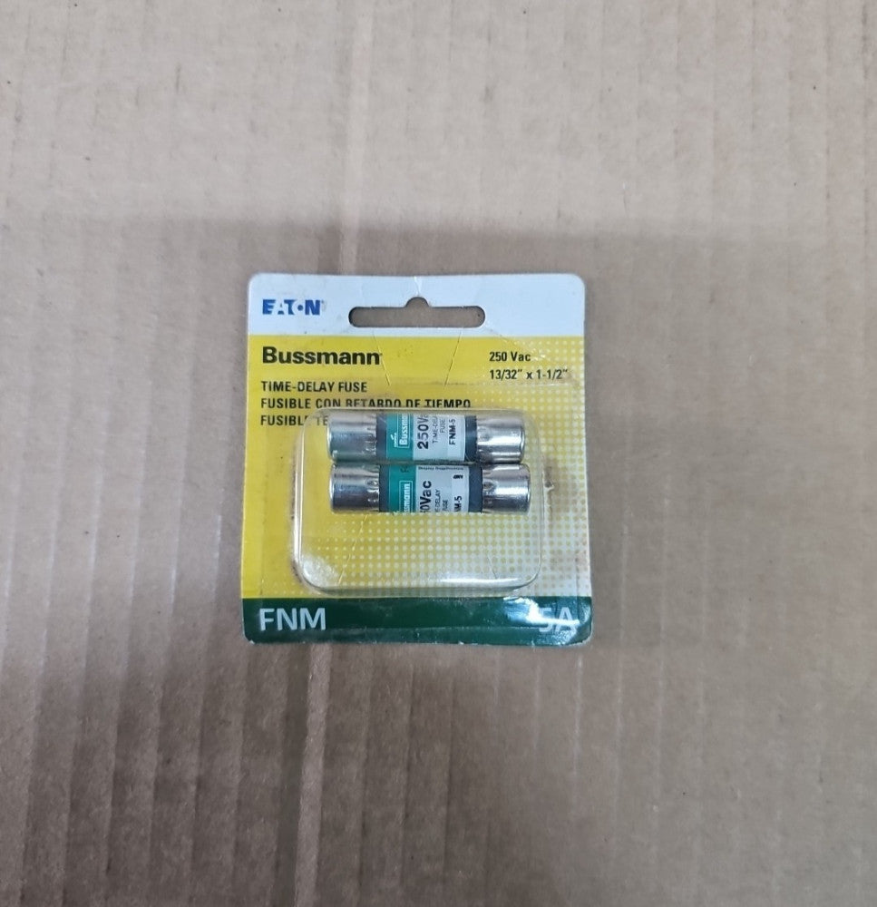 EATON Bussmann 5 Amp Time Delay Motor Protection Fuse FNM-5