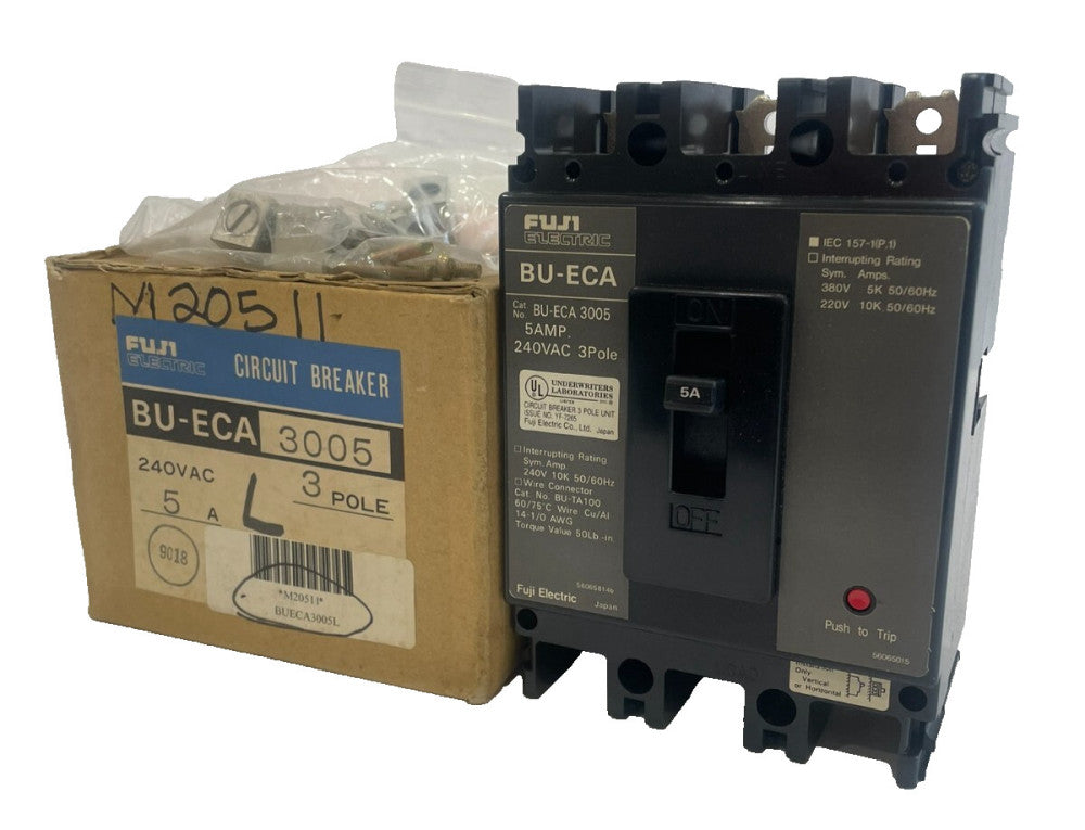 NEW FUJI ELECTRIC BU-ECA3005 240VAC 5A 3POLE BUECA3005