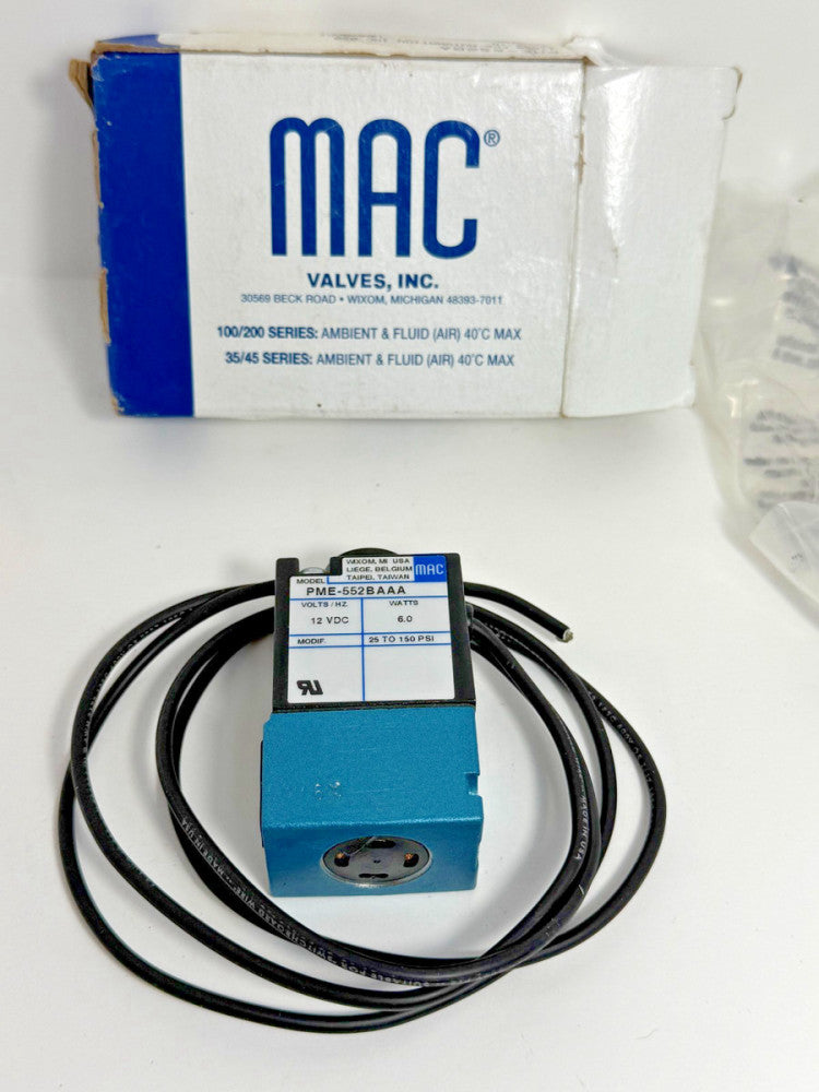 MAC PME-552BAAA 12VDC 6W 25-150psi Valve