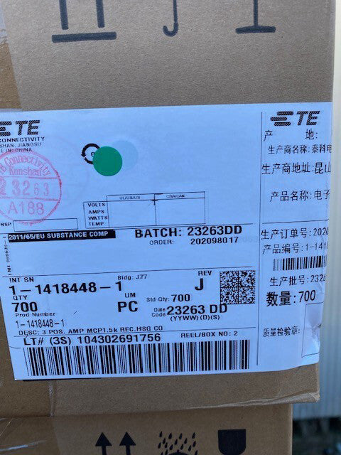 (700 PACK) TE 1-1418448-1 AMP MCP 1.5K Series 3 Way Cable Mount Socket Connector