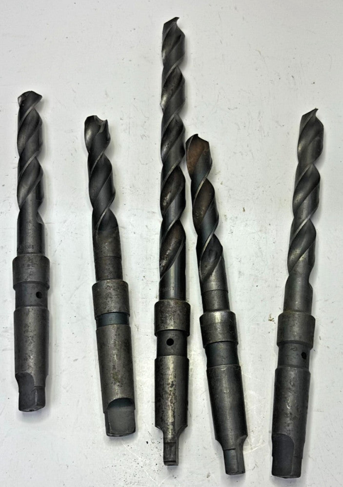 47/64" HS DRILL BIT MORSE TAPER #2 LOT OF 5 COOLANT THROUGH