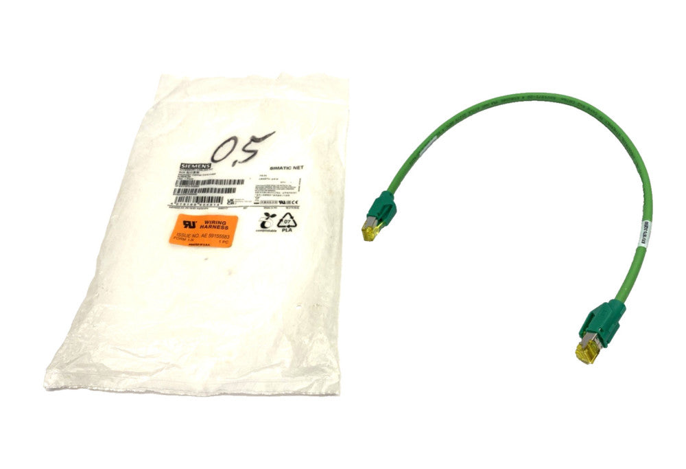 Siemens 6XV1870-3QE50 Industrial Ethernet TP Cable RJ45/RJ45, CAT 6A 0.5m Length