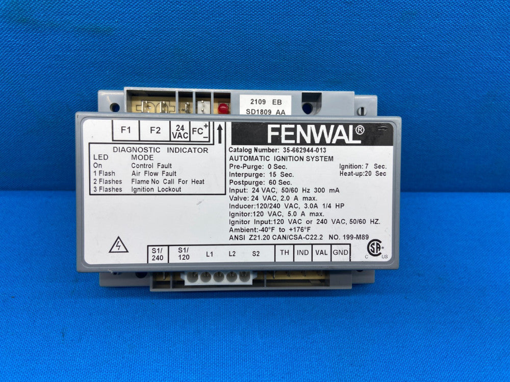 FENWAL 35-662944-013 Automatic Ignition Control Module
